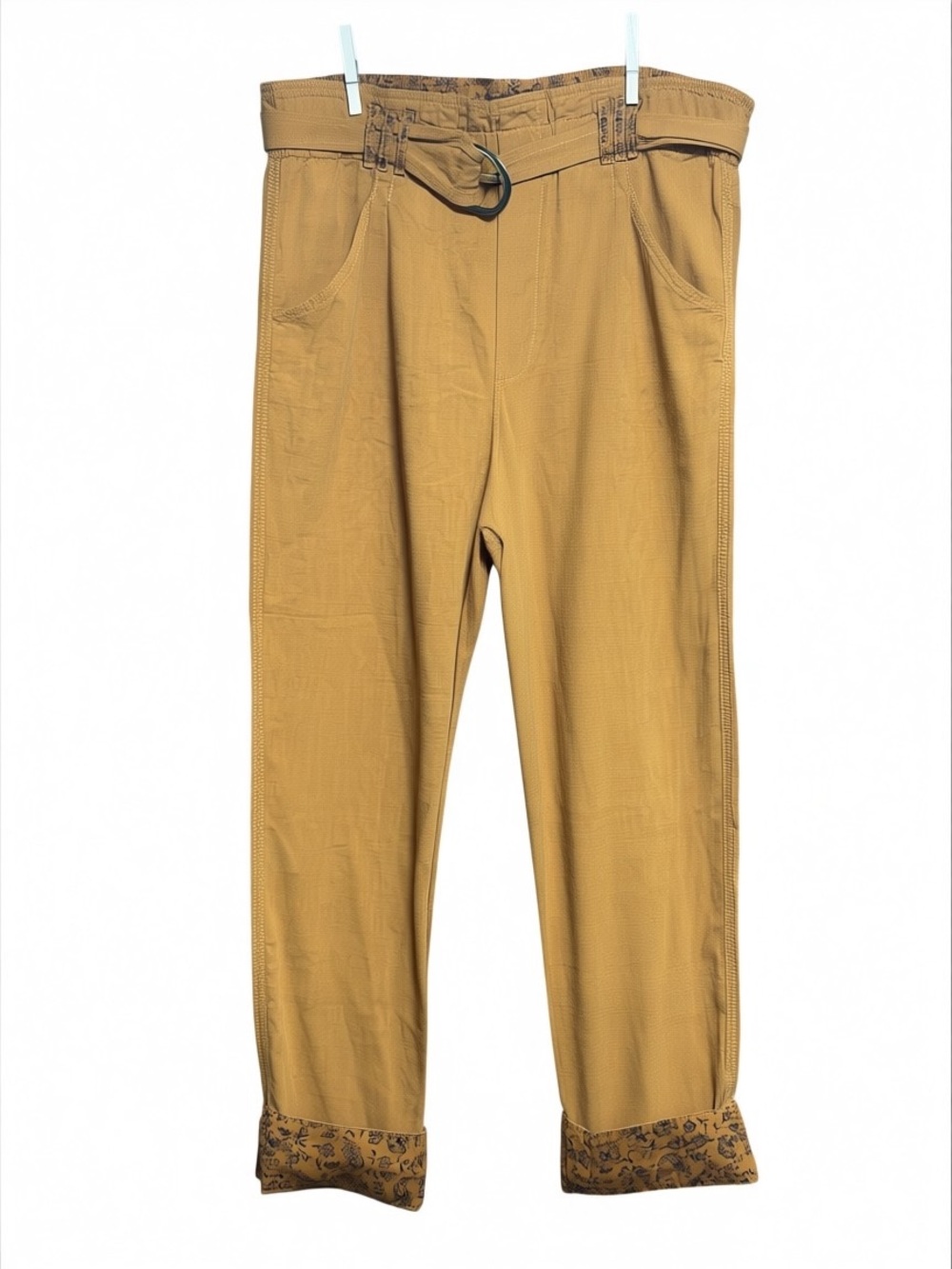 Anthropologie Cedar Brown‎ Belted High Rise Pants M Tall NWT